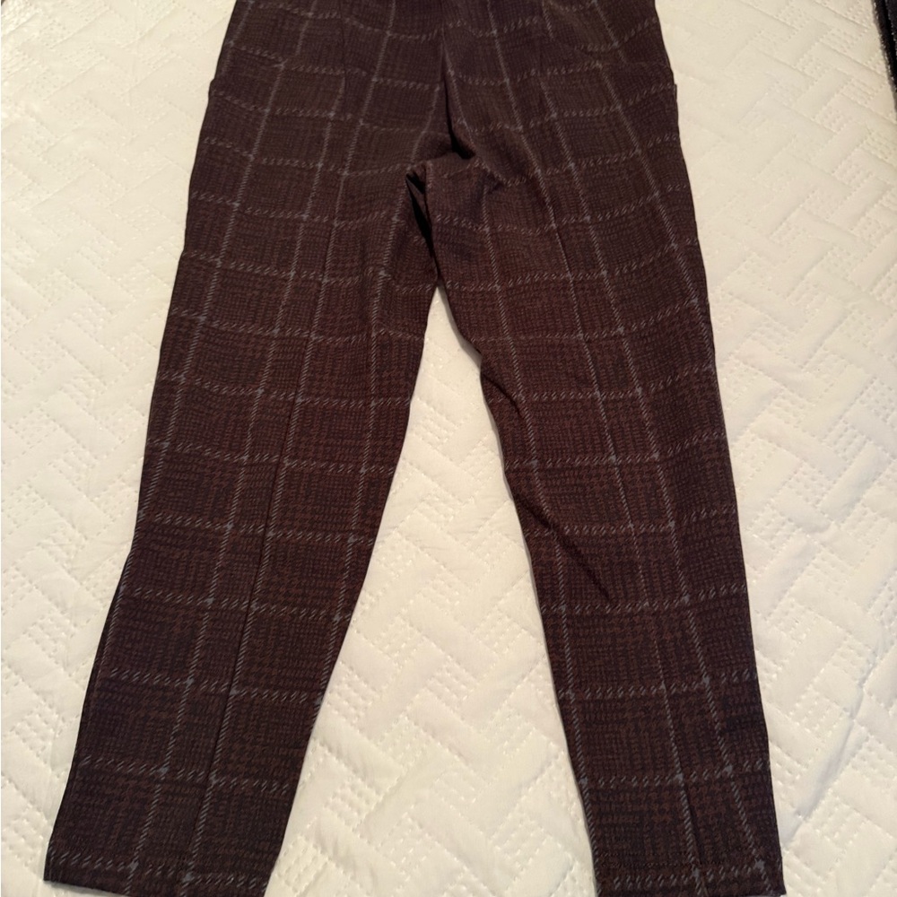 Betabrand Brown Ankle Cropped Pants